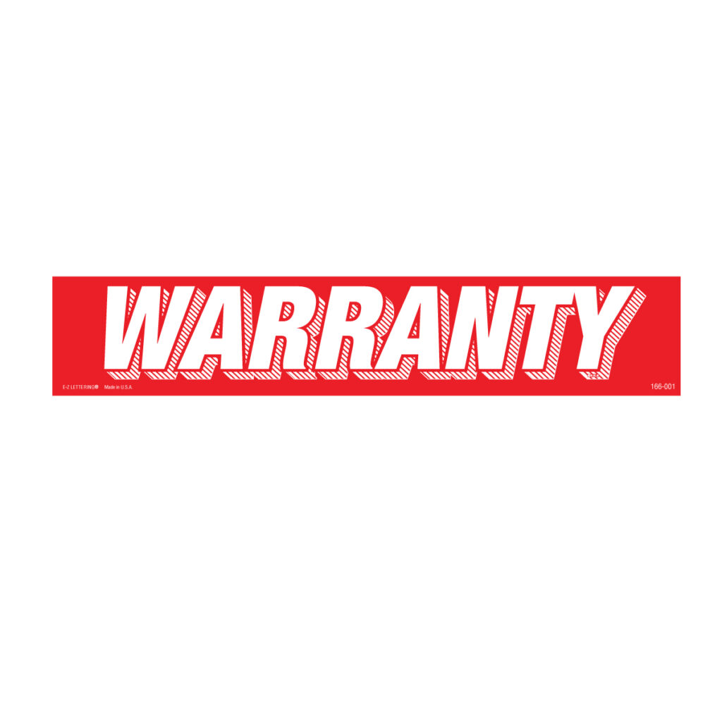 Warranty Red & White - Auto Visuals