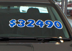 Blue & White Die Cut Numbers