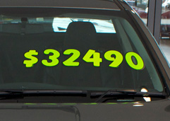 Chartreuse Die Cut Numbers