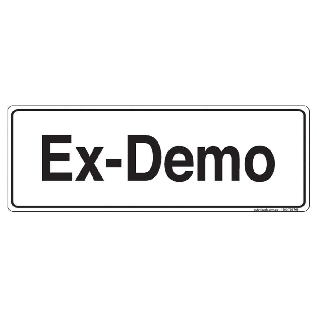Ex demo number plate auto visuals