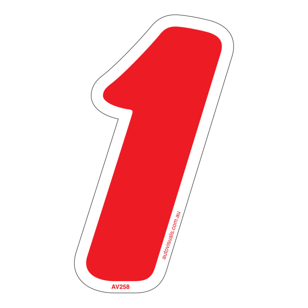 Red & White Die Cut Numbers Archives - Auto Visuals