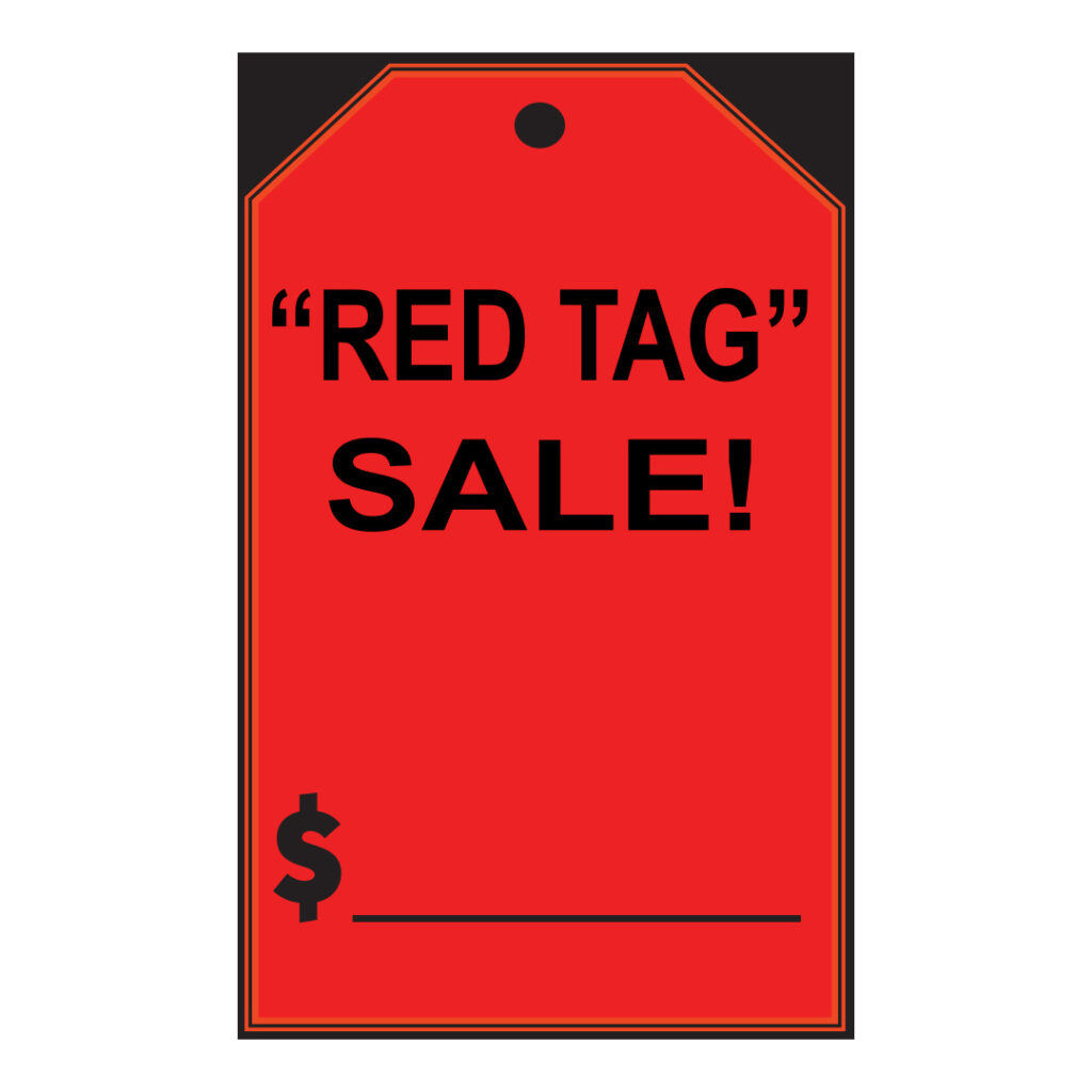 Red Tag Sale Sign - Auto Visuals